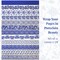 Wrapables Blue and White Porcelain Vintage Floral Chinoiserie Washi Tape Set for DIY, Arts and Crafts, Scrapbooking, Journals, Gift Wrapping (12 Rolls)